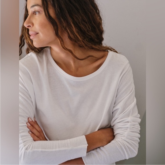 New Frank & Eileen Tee Lab Long Sleeve TShirt Off White Small - Picture 12 of 14